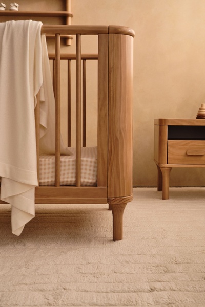 baby crib, wooden crib, toddler bed, baby furniture, nursery crib, new arrival, minimalist, editorial, calm, luxurious, neutral, brown